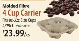 Restaurant Depot Molded Fibre 4 Cup Carrier offer