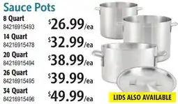 Restaurant Depot Sauce Pots offer