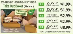 Restaurant Depot Take Out Boxes offer