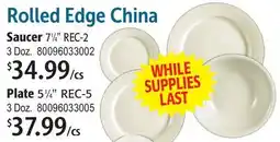 Restaurant Depot Rolled Edge China offer