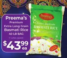 Restaurant Depot Preema's Premium Extra Long Grain Basmati Rice offer