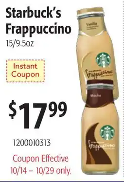Restaurant Depot Starbuck's Frappuccino offer