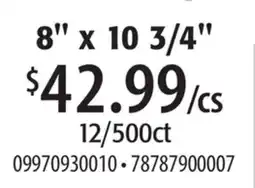 Restaurant Depot 8 x 10 3/4 offer