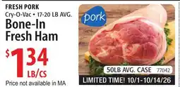 Restaurant Depot FRESH PORK Bone-In Fresh Ham offer