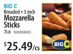 Restaurant Depot BIG C Breaded • 3 inch Mozzarella Sticks offer
