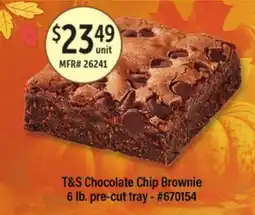Restaurant Depot T&S Chocolate Chip Brownie offer
