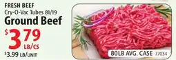 Restaurant Depot FRESH BEEF Cry-O-Vac Tubes 81/19 Ground Beef offer