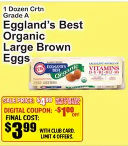 SuperFresh Eggland's Best Organic Large Brown Eggs offer