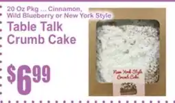 SuperFresh Table Talk Crumb Cake offer