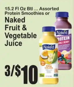 SuperFresh 15.2 Fl Oz Btl ... Assorted Protein Smoothies or Naked Fruit & Vegetable Juice offer