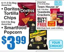 SuperFresh • Doritos Tortilla Chips • Smartfood Popcorn offer