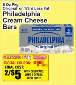 SuperFresh PHILADELPHIA Cream Cheese Bars offer