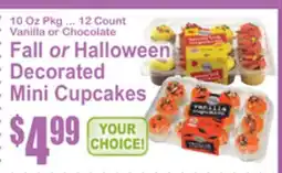 SuperFresh Fall or Halloween Decorated Mini Cupcakes offer