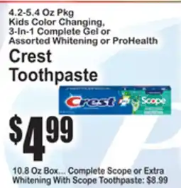 SuperFresh Crest Toothpaste offer