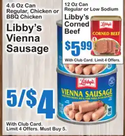 SuperFresh Libby's Vienna Sausage, Libby's Corned Beef offer