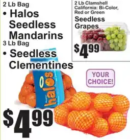 SuperFresh • Halos Seedless Mandarins 2 Lb Bag • Seedless Clementines 3 Lb Bag offer