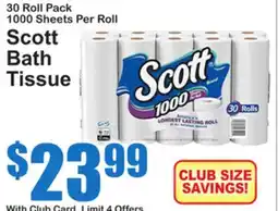 SuperFresh Scott Bath Tissue offer