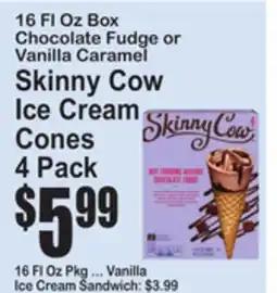 SuperFresh Skinny Cow Ice Cream Cones offer