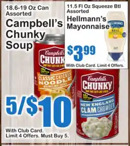 SuperFresh Campbell's Chunky Soup, Hellmann's Mayonnaise offer