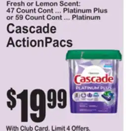 SuperFresh Cascade ActionPacs offer