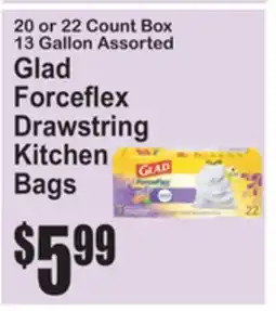 SuperFresh Glad Forceflex Drawstring Kitchen Bags offer