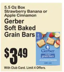 SuperFresh Gerber Soft Baked Grain Bars offer
