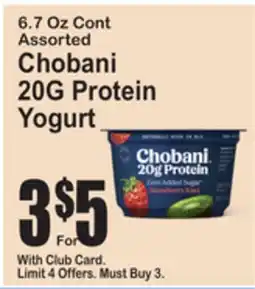 SuperFresh Chobani 20G Protein Yogurt offer