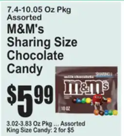 SuperFresh M&M's Sharing Size Chocolate Candy offer