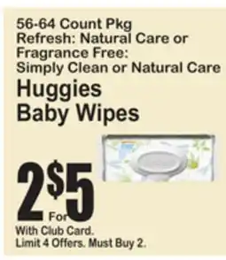 SuperFresh Huggies Baby Wipes offer