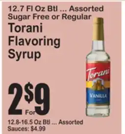 SuperFresh Torani Flavoring Syrup offer