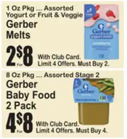 SuperFresh Gerber Melts, Gerber Baby Food offer