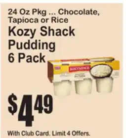 SuperFresh Kozy Shack Pudding offer