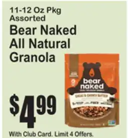 SuperFresh Bear Naked All Natural Granola offer