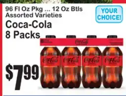 SuperFresh 96 Fl Oz Pkg ... 12 Oz Btls Assorted Varieties Coca-Cola 8 Packs offer