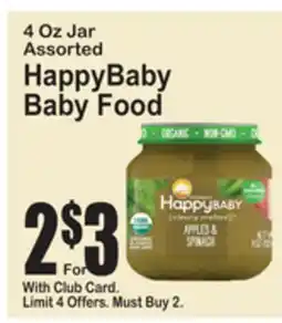 SuperFresh HappyBaby Baby Food offer