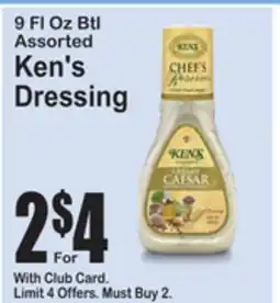 SuperFresh 9 Fl Oz Btl Assorted Ken's Dressing offer