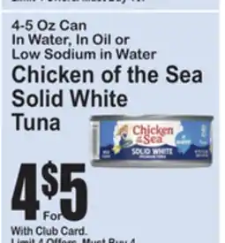SuperFresh Chicken of the Sea Solid White Tuna offer