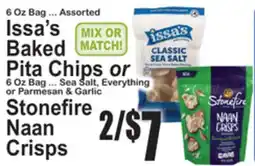 SuperFresh Issa's Baked Pita Chips or Stonefire Naan Crisps offer