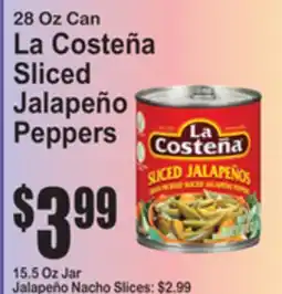 SuperFresh 28 Oz Can La Costeña Sliced Jalapeño Peppers offer