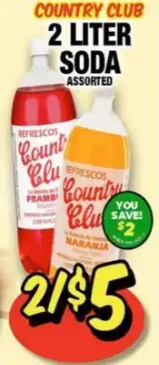 Western Beef COUNTRY CLUB 2 LITER SODA offer