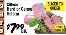 Western Beef Citterio Hard or Genoa Salami offer