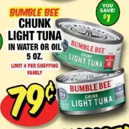 Western Beef BUMBLE BEE CHUNK LIGHT TUNA IN WATER OR OIL offer