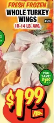 Western Beef FRESH FROZEN WHOLE TURKEY WINGS offer