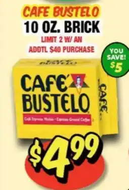 Western Beef CAFE BUSTELO 10 OZ. BRICK offer