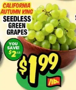Western Beef CALIFORNIA AUTUMN KING SEEDLESS GREEN GRAPES offer
