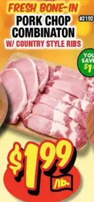 Western Beef FRESH BONE-IN PORK CHOP COMBINATION W/ COUNTRY STYLE RIBS offer