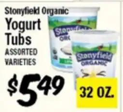 Western Beef Stonyfield Organic Yogurt Tubs offer