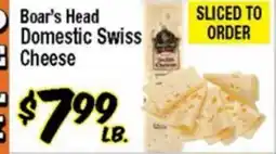 Western Beef Boar's Head Domestic Swiss Cheese offer