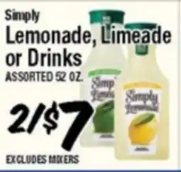 Western Beef Simply Lemonade, Limeade or Drinks offer