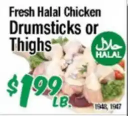 Western Beef Fresh Halal Chicken Drumsticks or Thighs offer